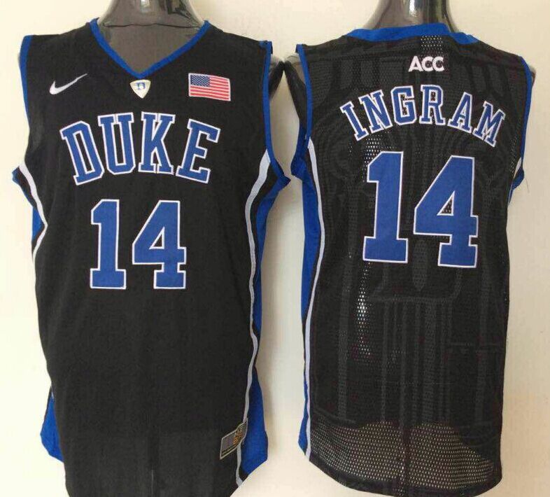 NCAA Men Duke Blue Devils #14 Ingram Black->->NCAA Jersey